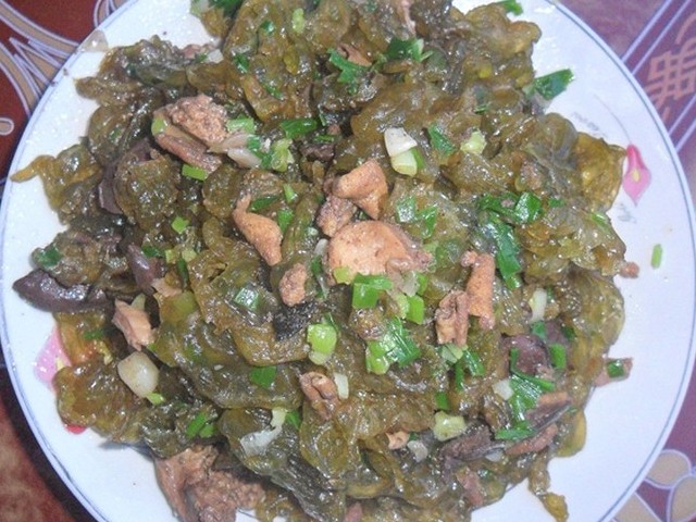 Một số món ngon từ dún đá Ninh Bình.