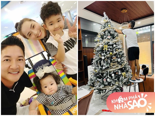 Trang trí biệt thự chuẩn bị đón Noel, chồng Hải Băng được khen không ngớt vì khéo tay hay làm