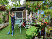 Nhà đẹp - Một nách 2 con, mẹ Việt ở Úc vẫn lén chồng cuốc đất mỗi đêm, làm vườn đẹp như mơ