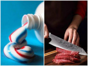 Nhà đẹp - Bôi kem đánh răng lên dao làm bếp, 5 phút sau bạn sẽ ngạc nhiên khi thấy công dụng