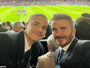 Giải trí - Beckham lần đầu lộ diện sau khi bị sứt mũi, con trai 19 tuổi bị chê thua xa bố U50