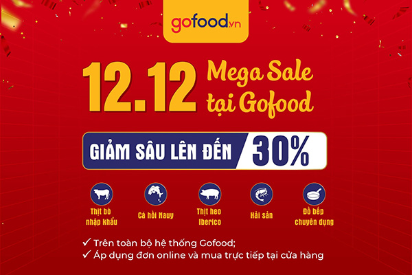 Mega Sale Gofood 12/12: Đại tiệc cá hồi Na Uy cùng bò Mỹ thượng hạng ưu đãi lên đến 30% - 1