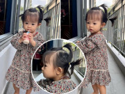 Yêu con - Con gái Cường Đô La khoe góc nghiêng mỹ nhân, ra dáng thiếu nữ, tiểu thư đài các