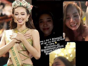 Dàn hoa hậu livestream khóc ăn mừng chiến thắng của Thùy Tiên