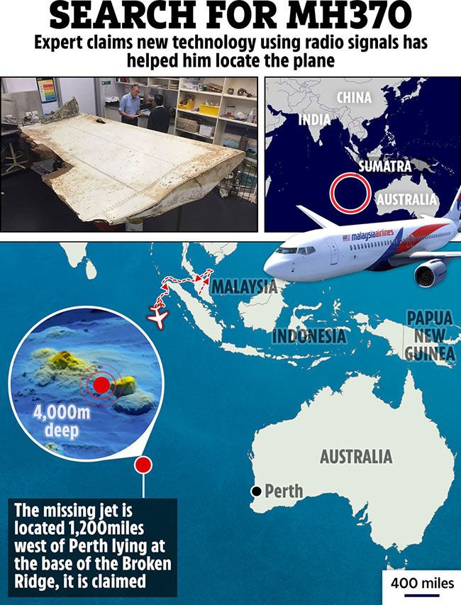 Phát hiện mới về vị trí rơi của MH370.