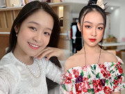 Làm đẹp - Ở nhà xem đàn chị đăng quang, Hoa khôi nhí Cần Thơ phấn son điệu đà không kém Hoa hậu