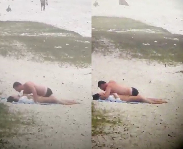 Đôi nam nữ amp;#34;yêuamp;#34; ngay trên bãi biển, khách du lịch choáng váng không dám nhìn gần - 1