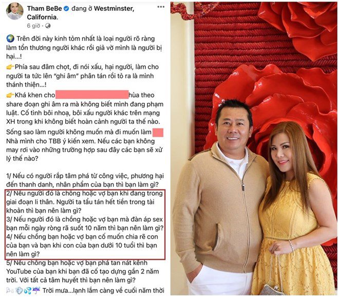 Người tình tin đồn của Hoàng Anh ngay lập tức đăng đàn tố lại chồng.