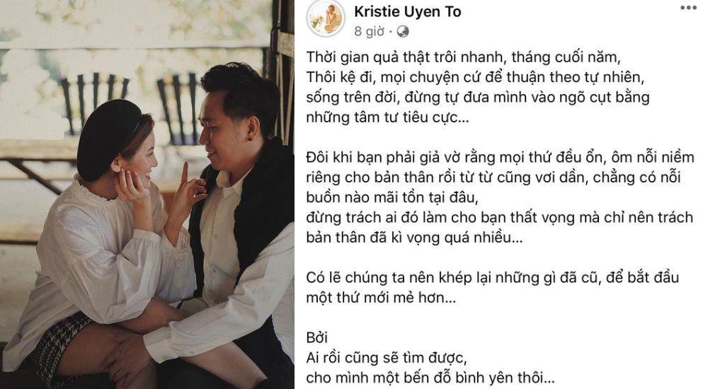 Cô cũng có nhiều chia sẻ ẩn ý về cuộc sống hiện tại, cho biết sắp bắt đầu một thứ mới mẻ hơn.