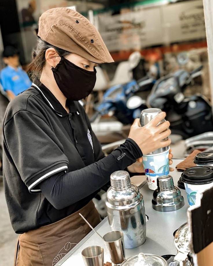 emNhững chiếc xe đẩy bán cà phê mang thương hiệu S.Tix Cofee/em