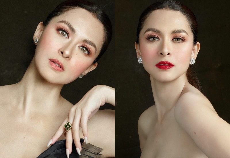 Hơn thế, dù đã qua 2 lần sinh nở nhưng gương mặt của mỹ nhân đẹp nhất Philippines không có nhiều sự thay đổi. Cô vẫn có diện mạo thanh thoát với chiếc cằm Vline.
