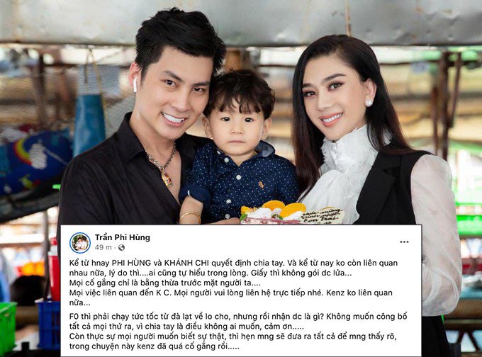 Chồng Lâm Khánh Chi bất ngờ chia sẻ bài viết cho biết không còn liên quan gì đến vợ gây xôn xao mạng xã hội.