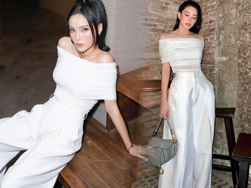 Tiểu Vy đá thúng đụng nia Kỳ Duyên trong cùng một bộ trang phục