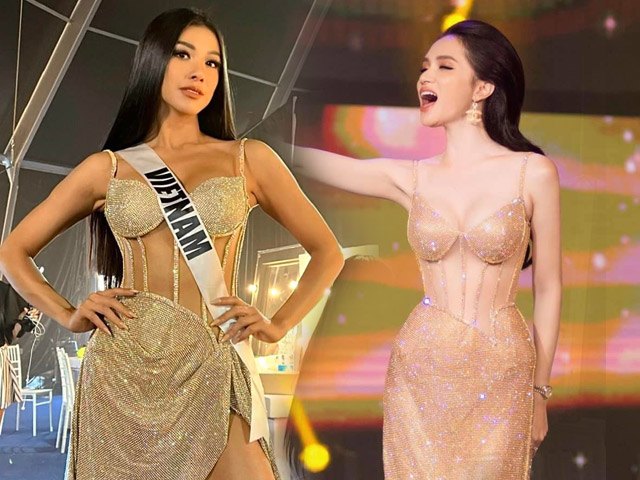 Kim Duyên cắt váy của Hương Giang để đem đến Miss Universe 2021