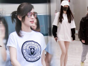 Thời trang - Có một nữ diễn viên U50 ra sân bay mặc quần ngắn cũn, Dương Mịch cũng khó chất bằng
