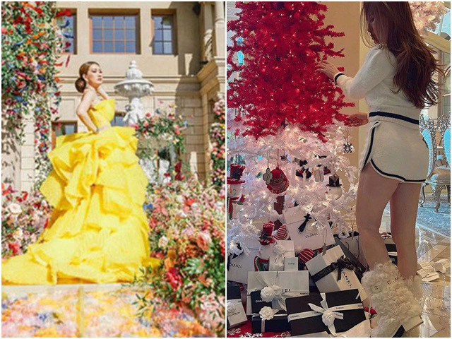 Nữ đại gia là bạn thân Hồ Ngọc Hà trang trí Noel sặc mùi tiền trong biệt thự 800 tỷ