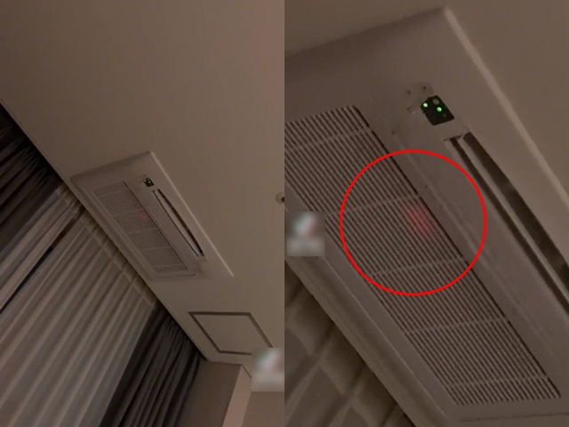 Thấy ánh sáng nhấp nháy trong điều hòa phòng khách sạn, nữ tiếp viên tá hỏa khi tháo ra