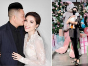 Bà bầu - Bảo Thy bế con xuất hiện sau sinh, diện nguyên "cây đen" che kỹ càng cả mẹ lẫn quý tử