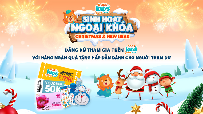 Hàng trăm phần quà hấp dẫn từ Doraemon đang chờ đón các khán giả may mắn như gối Doraemon, Voucher học trực tuyến tại POPS Kids Learn