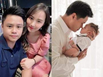 Phan Thành khoe ảnh bồng con, thấy rõ 2 điểm giống bố như đúc