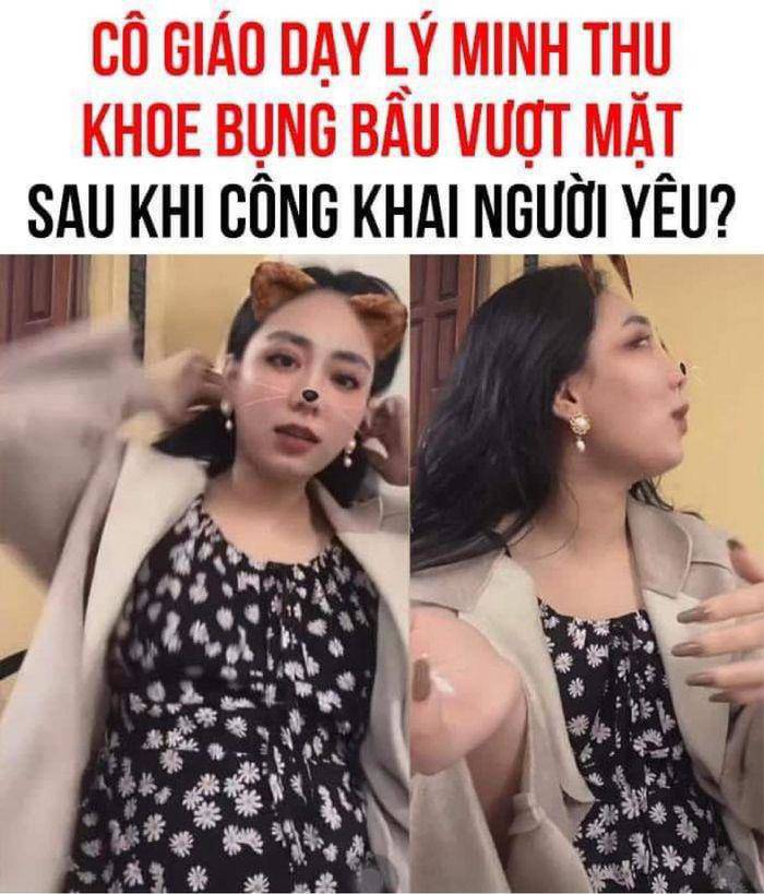 Hình ảnh của hiện tượng mạng Minh Thu đang khiến cộng đồng mạng xôn xao.