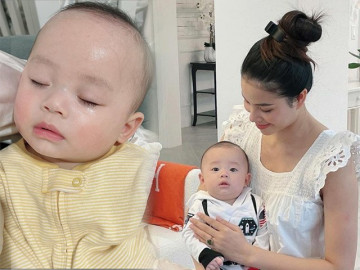 Con trai Phạm Hương thừa hưởng nhan sắc từ mẹ, đẹp như thiên thần 