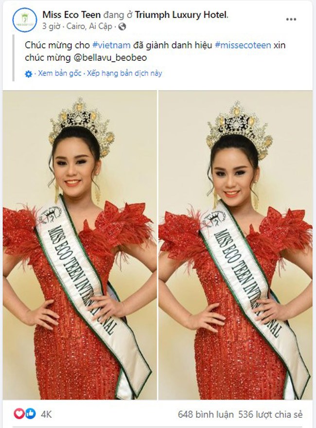 Việt Nam đăng quang Miss Eco Teen: Hoa hậu nhí 14 tuổi vấp ngã, vẫn trình diễn tự tin - 3