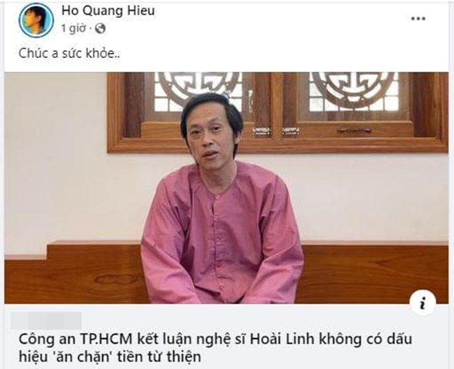 Loạt sao Việt chia sẻ, chúc mừng đàn anh đã được giải oan như Cát Phượng, Vũ Hà, Hồ Quang Hiếu.