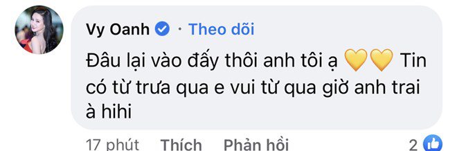 Vy Oanh còn khẳng định cô biết chuyện này từ hôm qua và vui từ hôm qua đến lúc thông tin nổ ra.