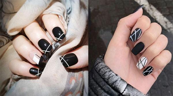 15 Kiểu nail màu đen sang chảnh đẹp đơn giản hot nhất hiện nay