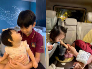 Giải trí - Loạt khoảnh khắc ngọt ngào "tan chảy" của con trai Cường Đô La và em gái chung nửa dòng máu