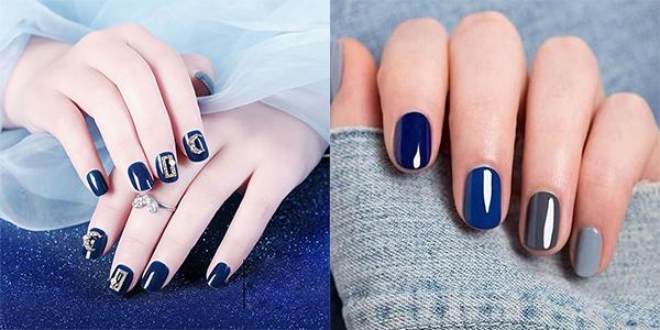 Tổng hợp các mẫu nail, sơn móng tay màu xanh dương đẹp - ALONGWALKER