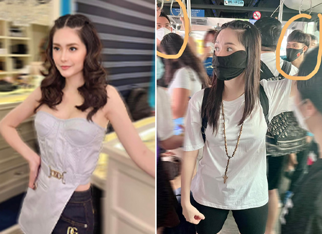 Mới tối hôm trước còn “dát” nguyên cây hàng hiệu Dolceamp;Gabbana, sáng hôm sau, Đoàn Di Băng đổi xoành xoạch, chỉ mặc đơn giản quần short và áo thun.