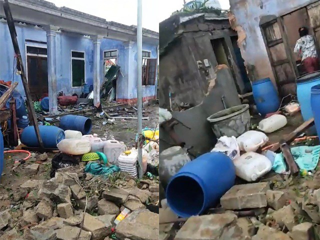 Cảnh tượng tan hoang sau bão