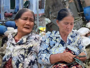 Con gái giấu bố chuyện nhà sập sau bão, xúc động nhận hỗ trợ từ đoàn thiện nguyện của MC Phan Anh và những mạnh thường quân khác