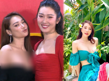 Mỹ nhân Việt diện váy o ép gò bồng đảo: Người lộ miếng dán ngực, người vất vả chỉnh sợ tuột