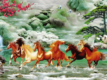 Tại sao trong bức tranh phong thủy mã đáo thành công luôn có một con ngựa quay đầu lại?