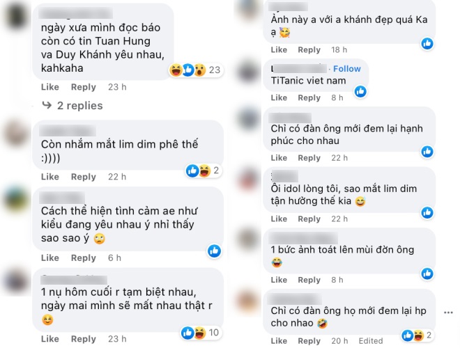 Nhiều cư dân mạng để lại bình luận hài hước về khoảnh khắc 2 ông bố nổi tiếng ôm hôn nhau.