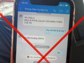 Công an cảnh báo phụ huynh về tin nhắn lừa đảo đóng học phí