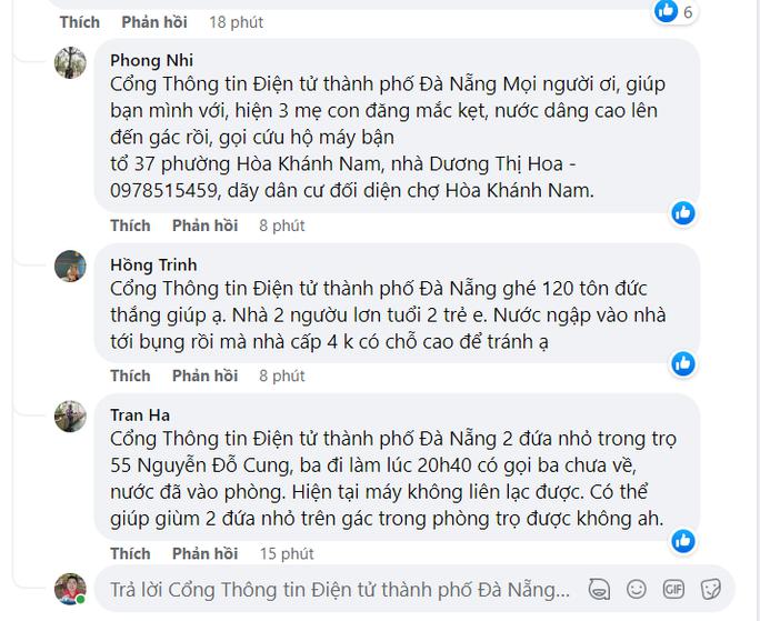 Lực lượng cứu hội giăng dây cứu người giữa dòng nước cuốn tại quận Liên Chiểu