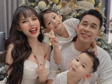 Vợ Lê Hoàng liên tục kéo áo che vòng 1 khi livestream: Làm mẹ 2 con, ở nhà 40 tỷ