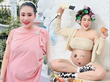 Khó có con, Hồ Bích Trâm vỡ òa khi mang thai con đầu lòng, bầu 7 tháng mũm mĩm nhưng xinh