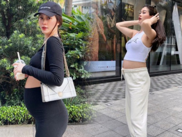 Bầu 6 tháng, Á hậu Diễm Trang vẫn tự tin khoe dáng “cong vút”, đẹp từ đầu đến chân