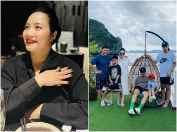 Cô vợ có làn da trắng ngần của BTV Quang Minh kể chuyện nuôi 4 cậu con trai: Các con rất ngưỡng mộ bố