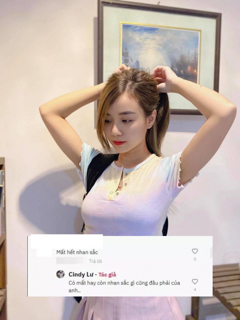 Dưới bình luận khiếm nhã chê bai, Cindy Lư cũng không ngại độp lại thẳng mặt.