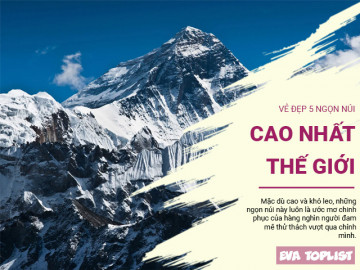 Chiêm ngưỡng vẻ đẹp hùng vĩ, choáng ngợp của 5 ngọn núi cao nhất thế giới
