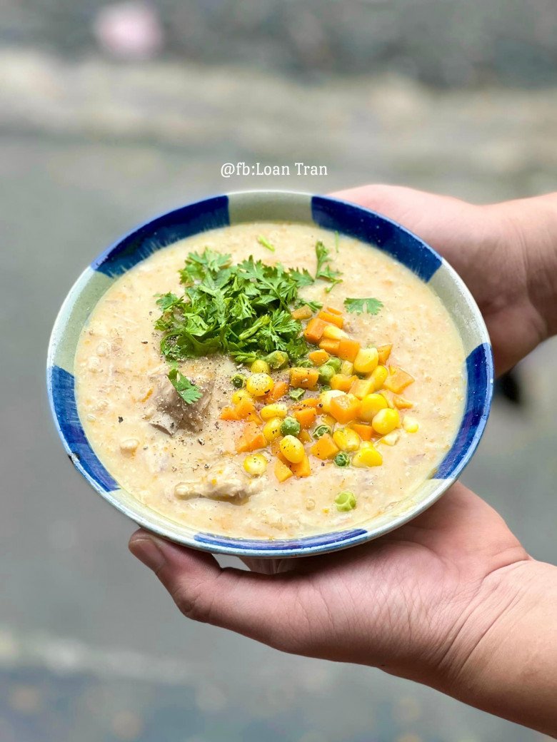 Một bữa sáng ᵭơn giản nhưng giàu dinh dưỡng với cháo.