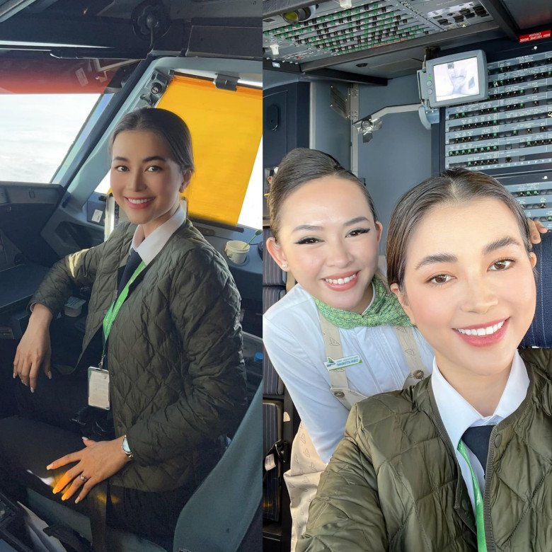 Ngồi trong khoang lái, người đẹp cũng toả ra ánh hào quang của chất hoa khôi năm nào. Dù đã lên chức mẹ và cập kê tuổi tứ tuần nhưng Diệu Thuý vẫn rất xinh đẹp, hút mắt.
