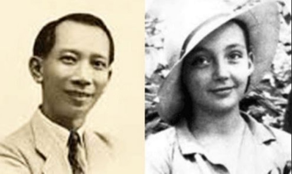 Ông Huỳnh Thuỷ Lê và nữ văn sĩ Margueritte Duras.