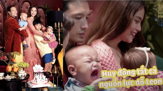 Leon từng luôn là trung tâm rắc rối trong mỗi buổi chụp ảnh của gia đình Hồ Ngọc Hà.